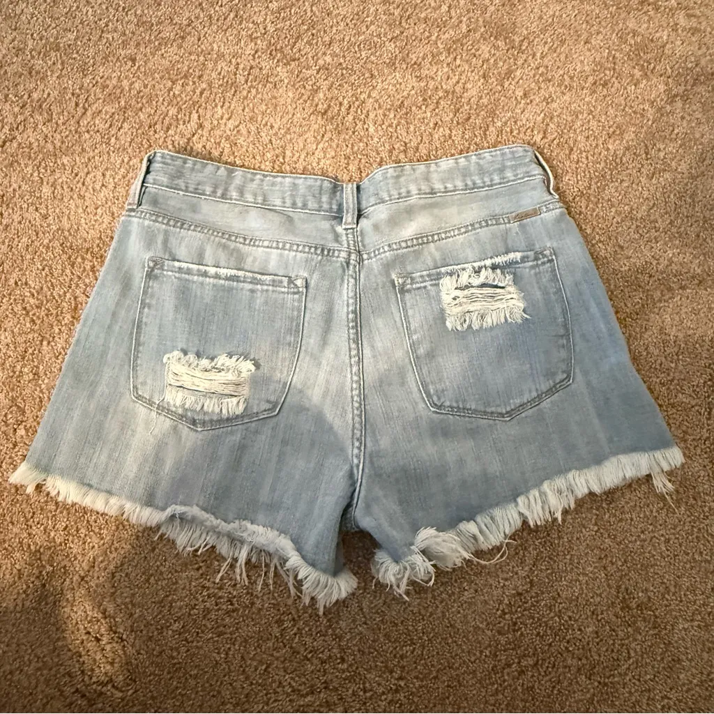KanCan Light Blue Distressed Jean Shorts Size 30 - Image 2