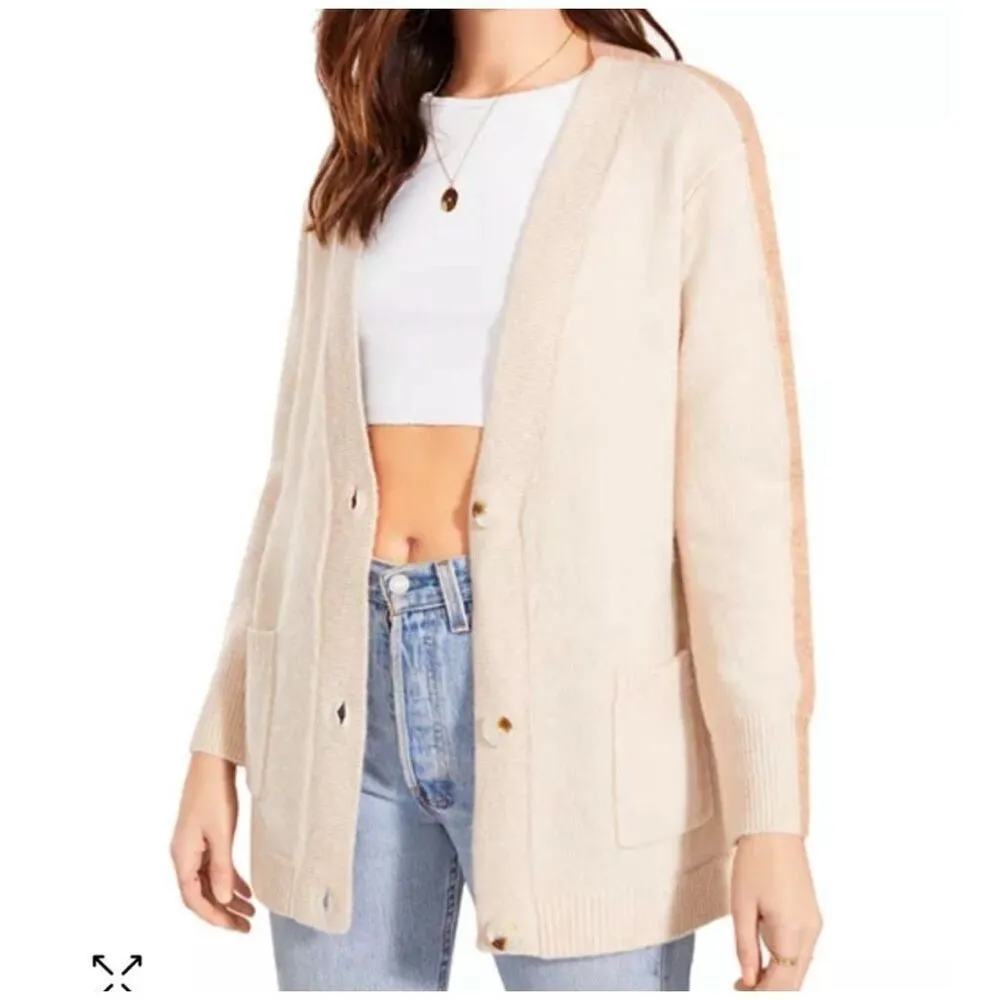 BB Dakota two tone XL cozy Grandpa cardigan with pockets - Image 3