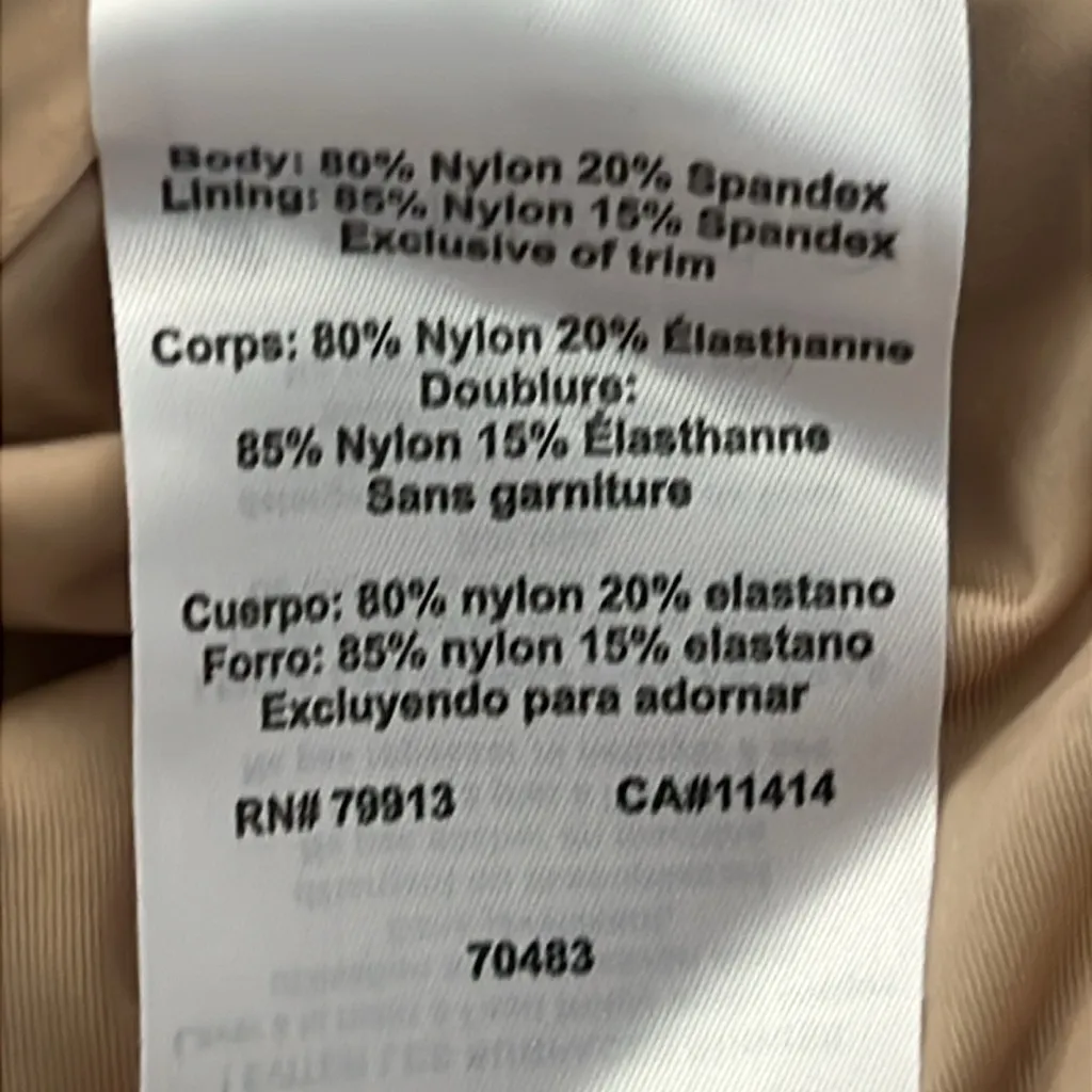 A Pea In The Pod Maternity Blue Floral Ruffle One Piece Swimsuit Medium - Image 5