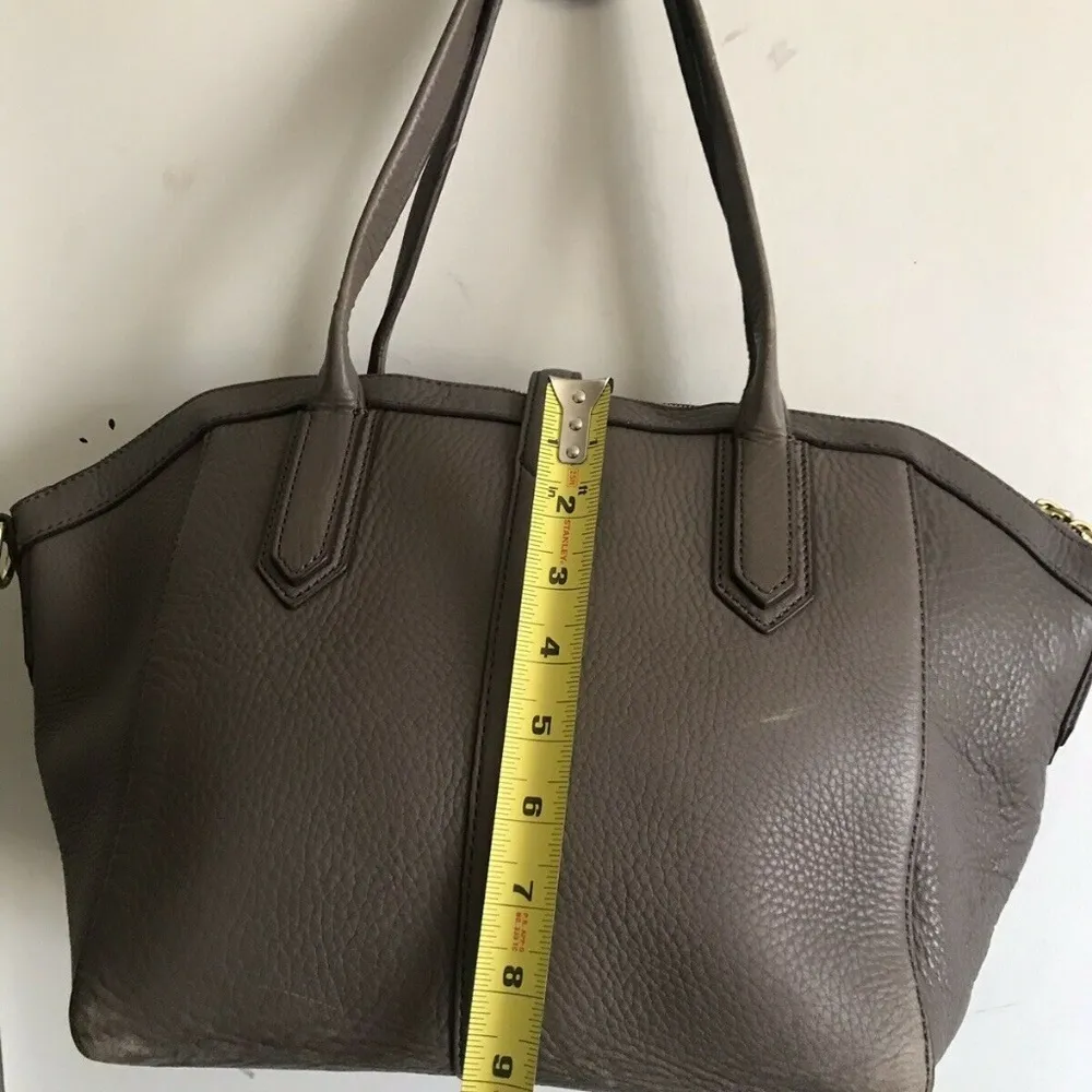 J Crew Large Light Brown Leather Trapeze Tote - Image 4