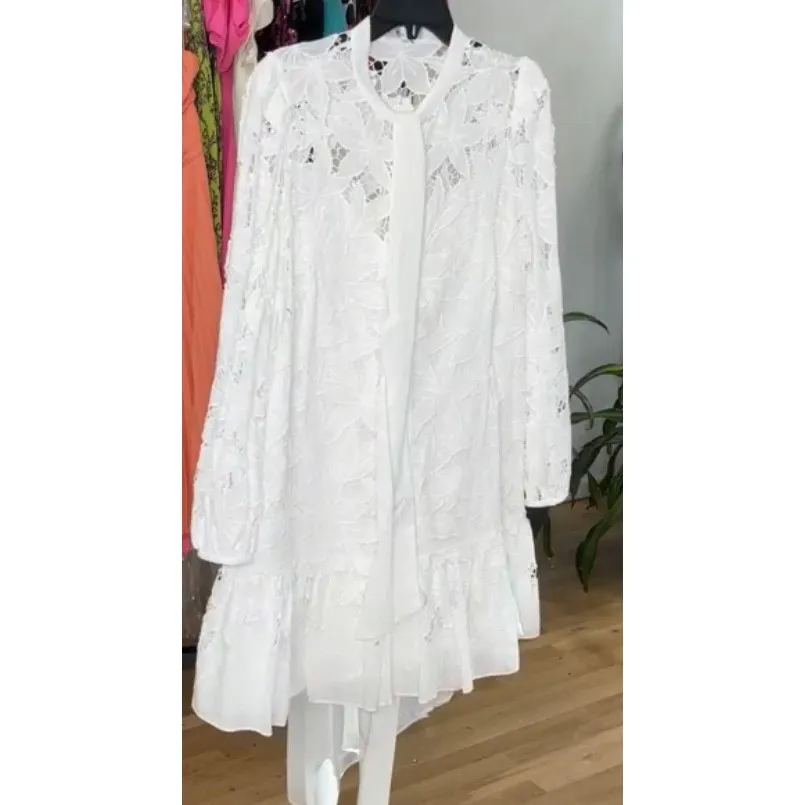 MILLY Floral Embroidered Lace Mini Dress Size 10 New with Tag MSRP $395 SOO - Image 6