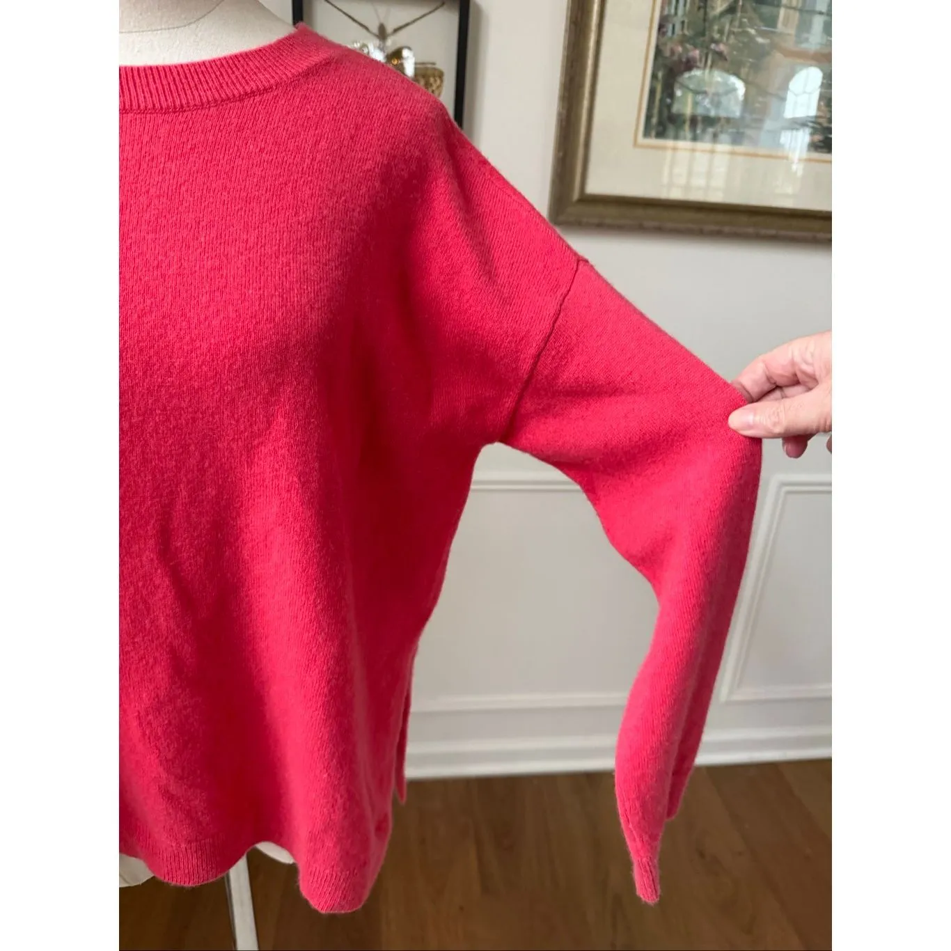 Eileen Fisher 100% Cashmere Tulip Pink Sweater XS - Image 4