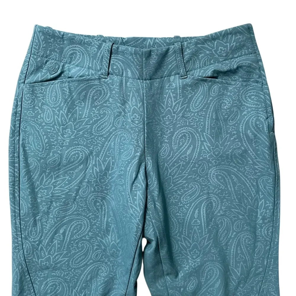 ARIAT Pro Circuit Performance Blue Swirl Pattern Riding Workwear Pants Sz 26R - Image 3