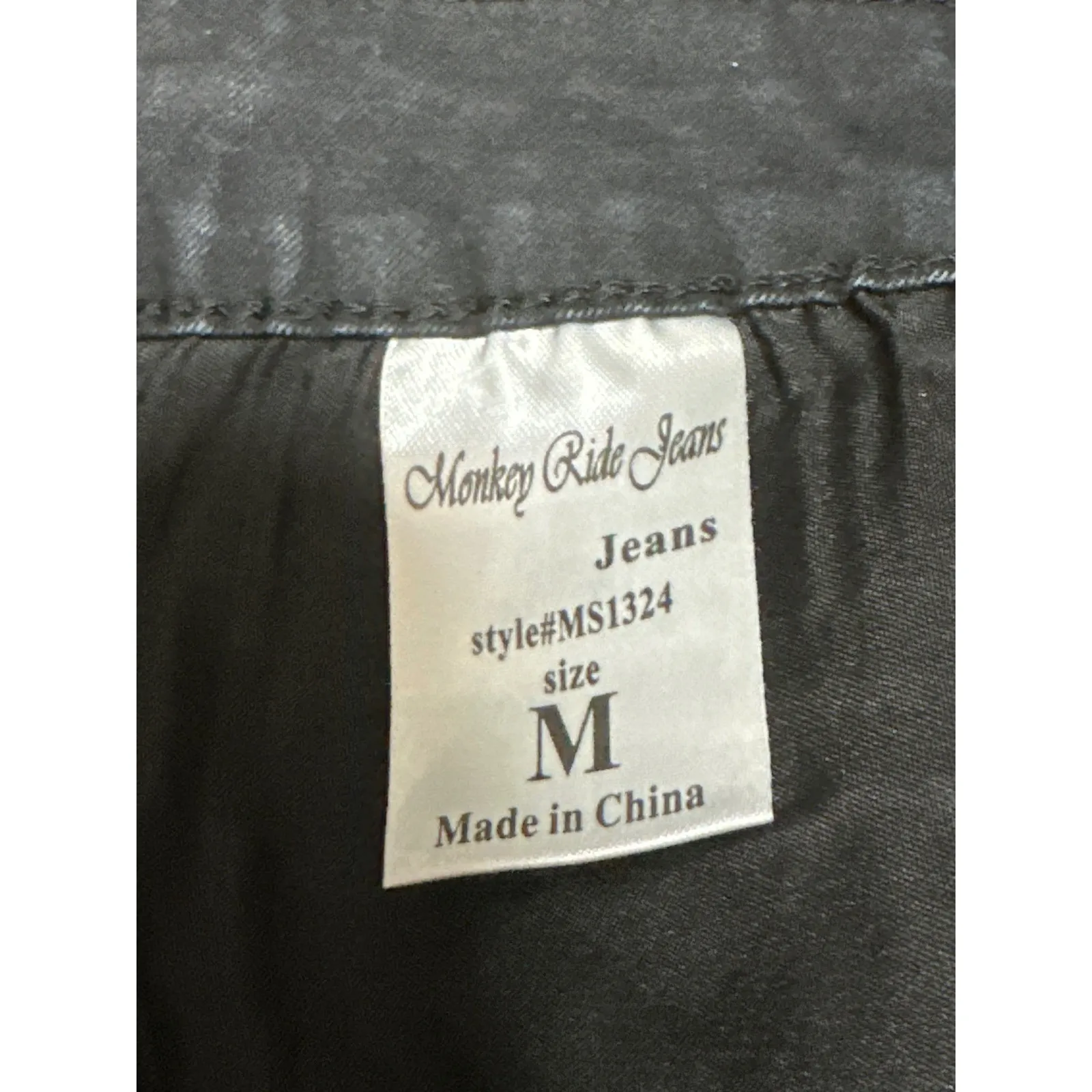 Monkey Ride Jeans Black Denim Skirt Zipper Ring Fringe Womens Size Medium Y2K - Image 5