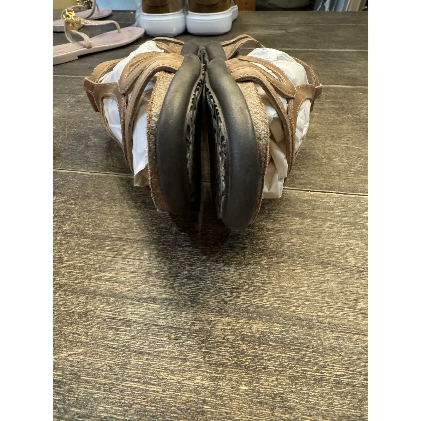 Naot Sandals Women Size 43 US‎ 12 Dorith Casual Strappy Slingback Flats Tan Brown - Image 10