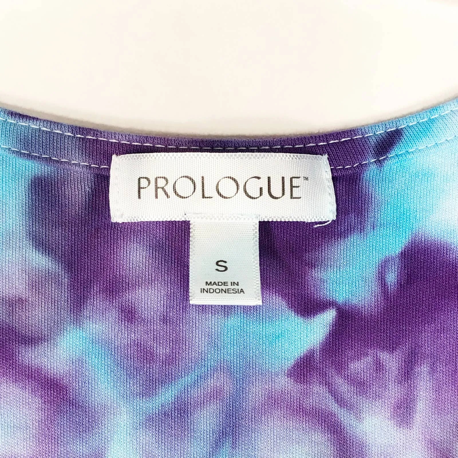 Prologue Small Dress‎ Wildest Dreams Handmade Tie Dye Blue Purple Shift 1088 - Image 10
