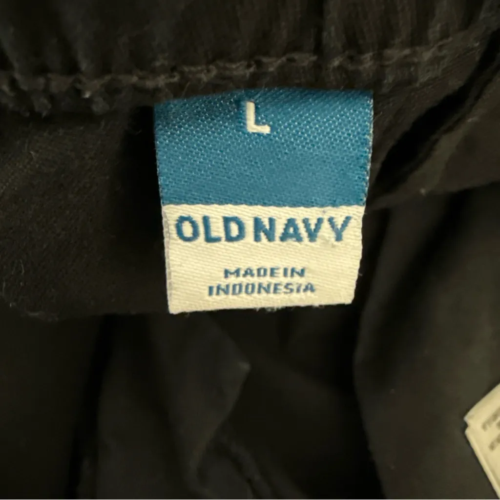 Old Navy Women’s Black Elastic Waist Flat Front Pants Size L - Image 6