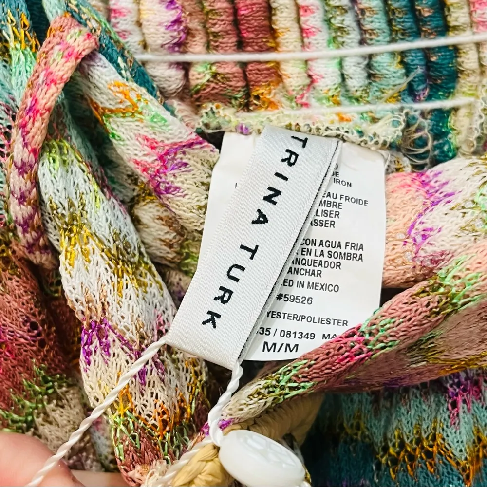 NWT Trina Turk Mirage Crochet Belted Skirt with Shorts Size Medium - Image 5