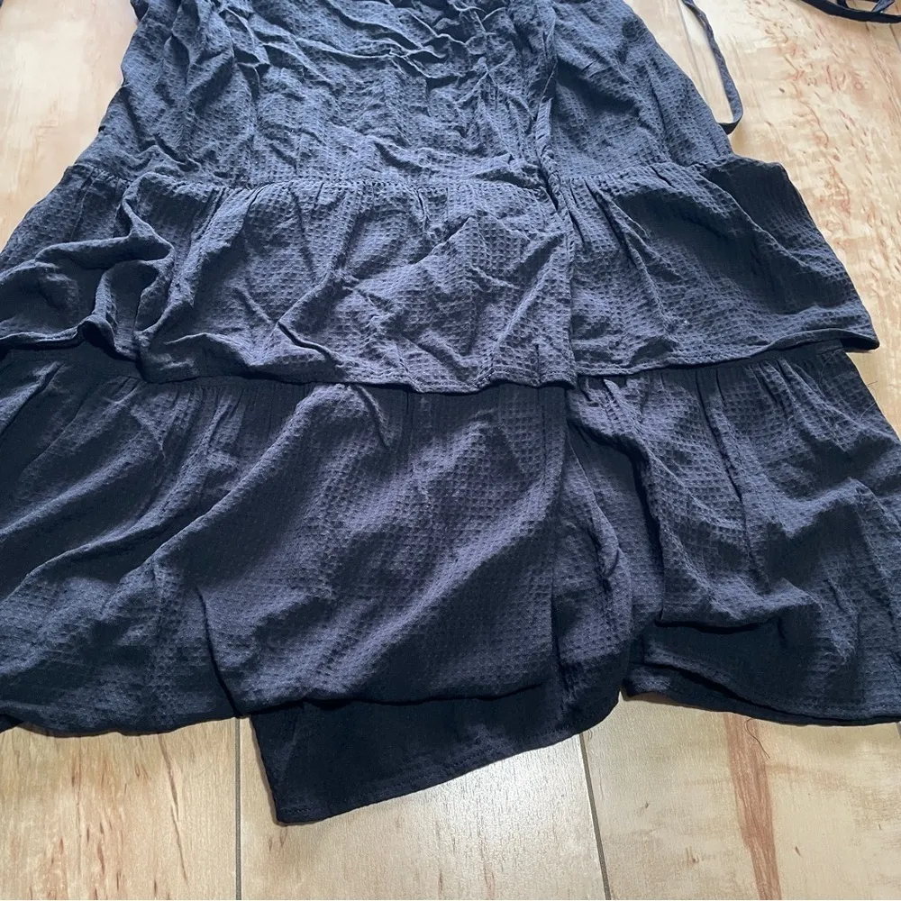 Knox Rose long sleeve tiered wrap dress, women’s size medium, black - Image 4