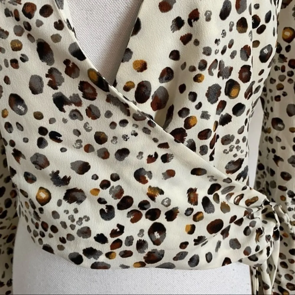 JOA • Leopard Print Wrap Blouse - Image 6
