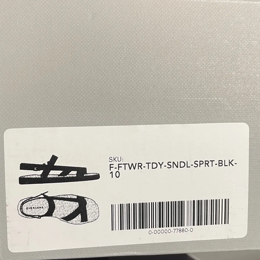 Everlane Teddy Sport Sandal Sherpa Lined Black W/ Cream Faux Fur Sole Sz 10 NEW - Image 4