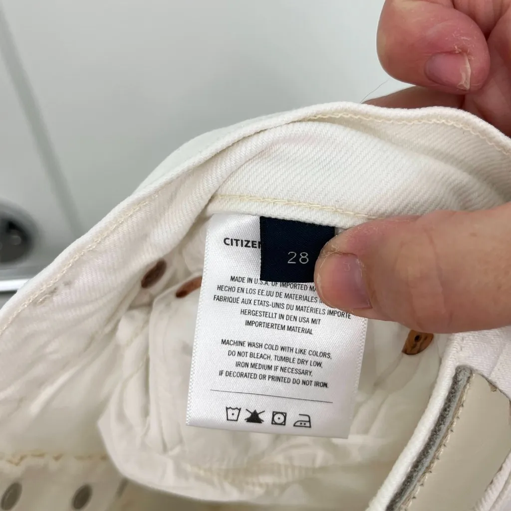 Citizens of Humanity Size 28 White Emerson 27" Mid Rise Relaxed Jeans - Image 11