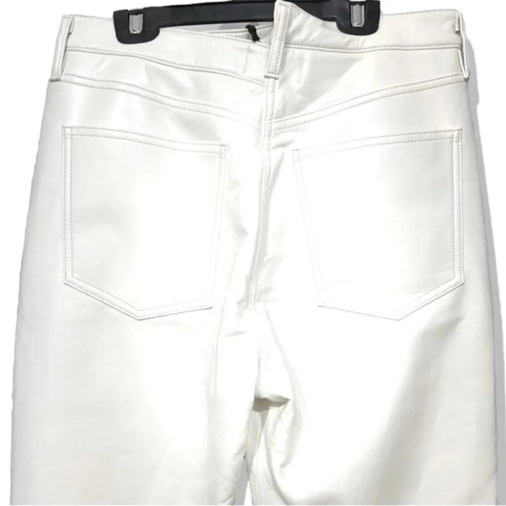 NWT AGOLDE Criss Cross Reycled Leather Pants in White - Image 9