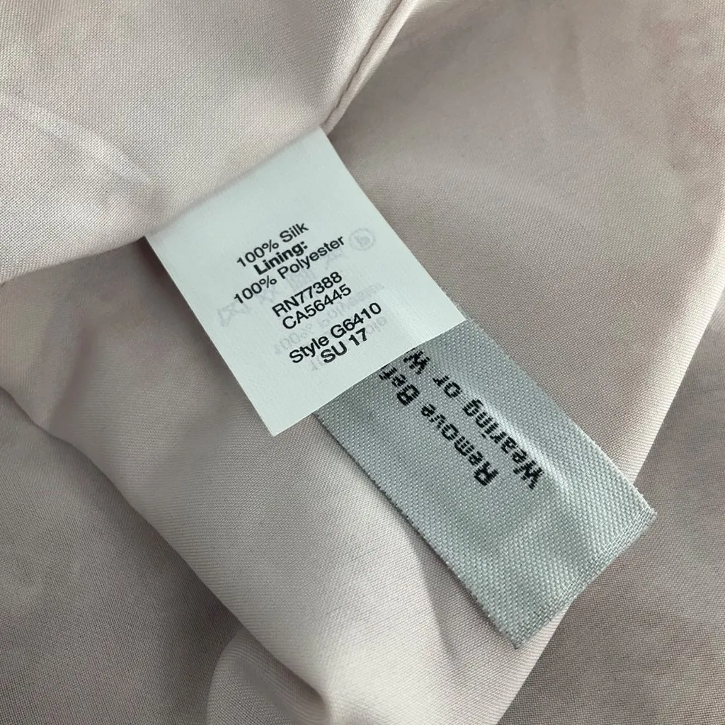 Madewell  Paisley Print Silk Dress XXS Red boho lined preppy lightweight - Image 4