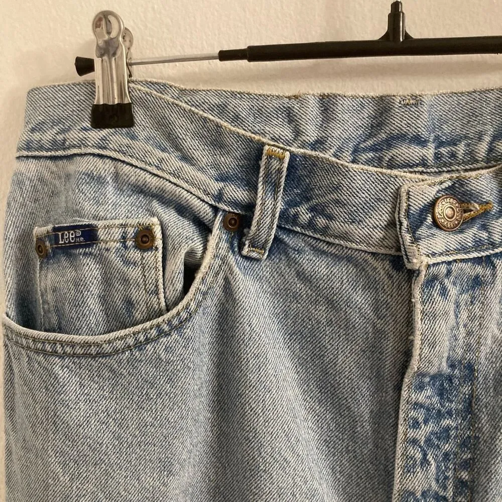 Vintage Lee Light Wash Mom Jeans - Size 14 Long - Image 4