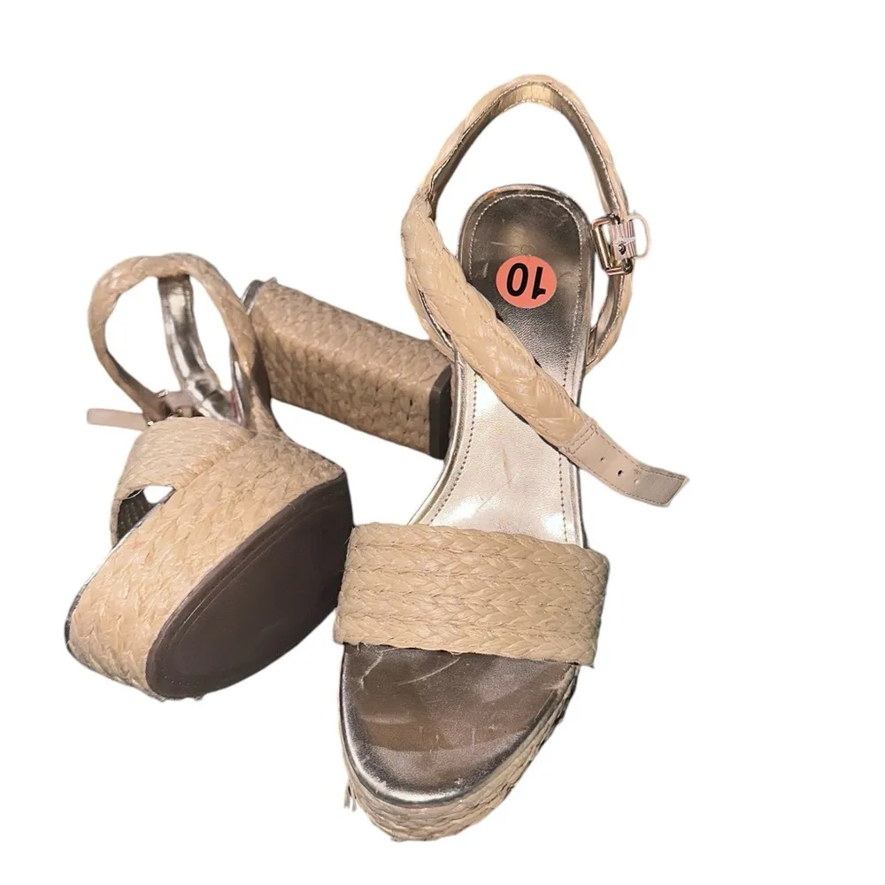 NEW GUESS Gabela Women’s Strap Jute Platform Block Heel Sandal - Image 7