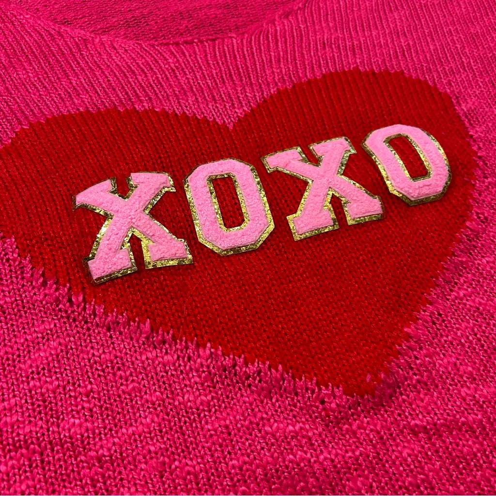 Judith March XOXO Valentine Sweater | Hot Pink & Red | M/L πβ€οΈπβ€οΈ - Image 2