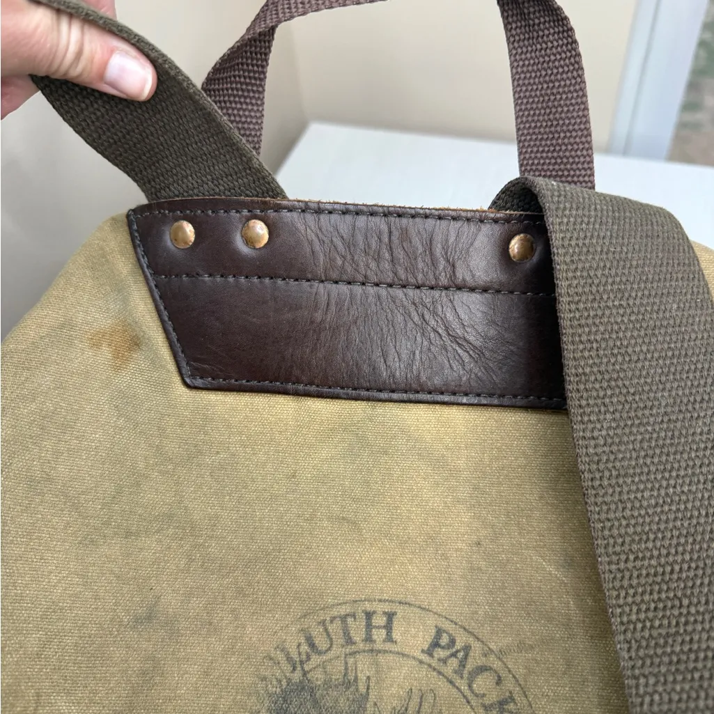 Duluth Pack Scoutmaster Canvas Pack in Khaki Rugged Outdoor Backpacking Gorpcore Brown - Image 6