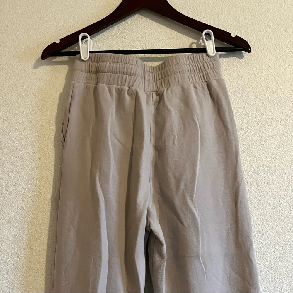 AYBL Everyday Comfy Sweatpant High Waist Joggers in Dove Gray / Tan Size Small - Image 8
