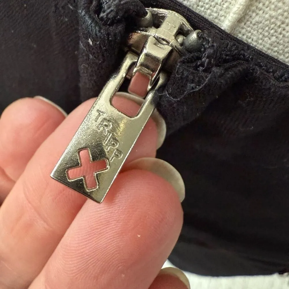 Vintage Tripp NYC Pleated Black Red Mini Skirt XS RARE - Image 5