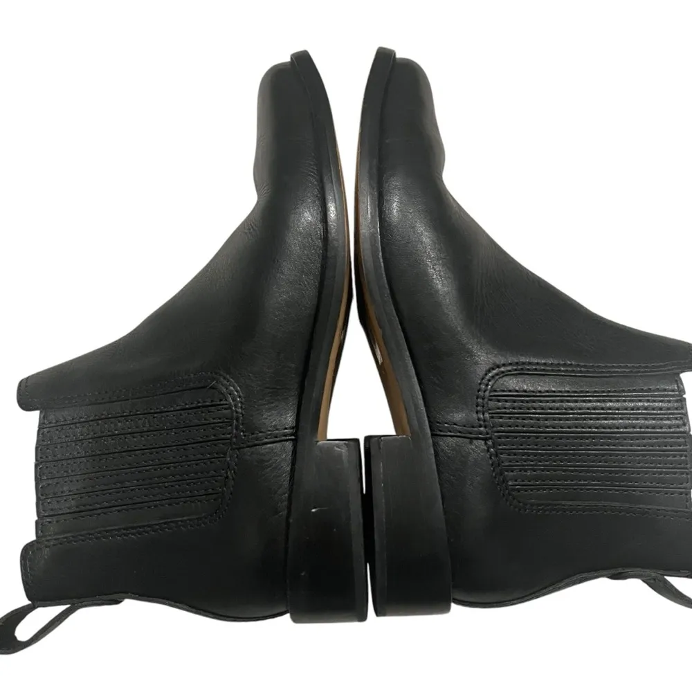 Madewell Ainsley Chelsea Leather Ankle Bootie in Black Style #18295 - Image 8