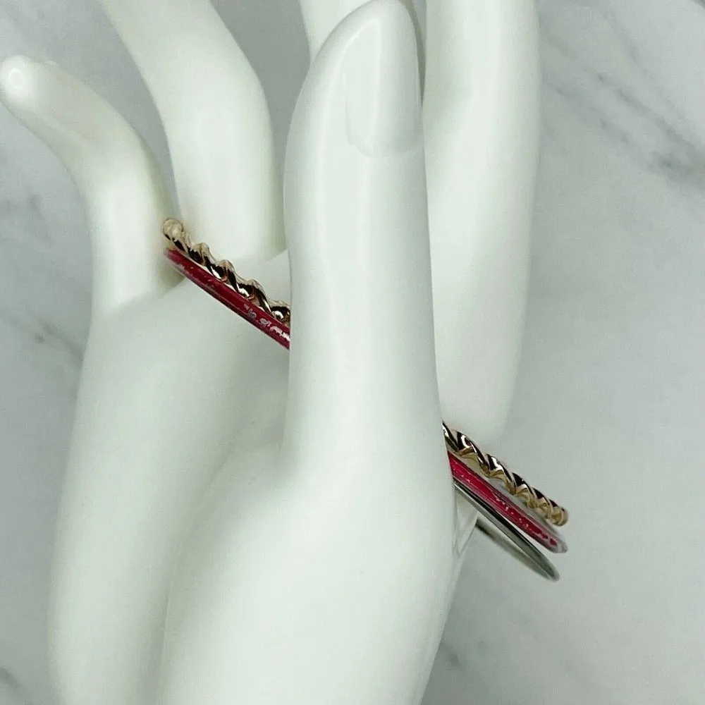 Lot of 3 Multicolor Stackable Bangle Bracelets - Image 7