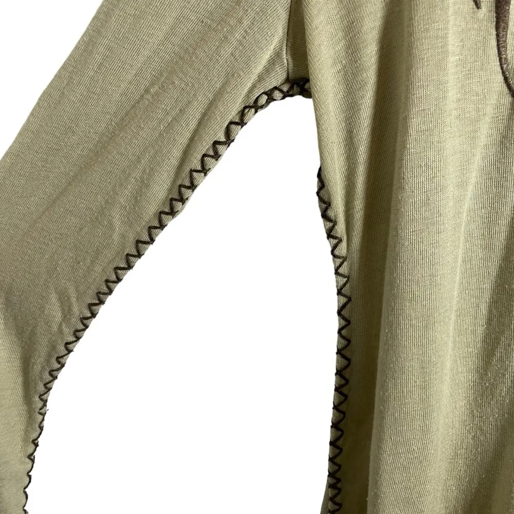 VINTAGE Tail Bait Wool Blend Embroidered Studded Open Cardigan in Tan Size S - Image 4