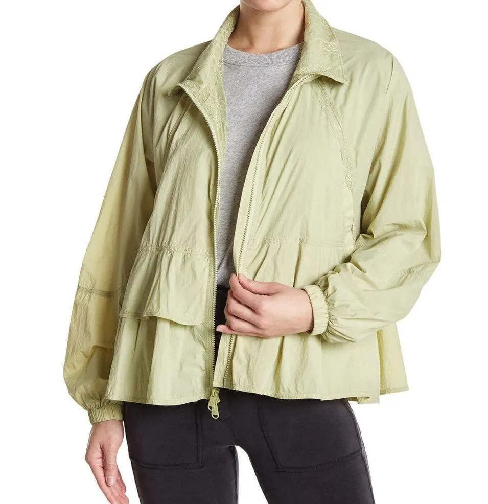 Free People Namaslay tiered ruffle jacket size M - Image 2