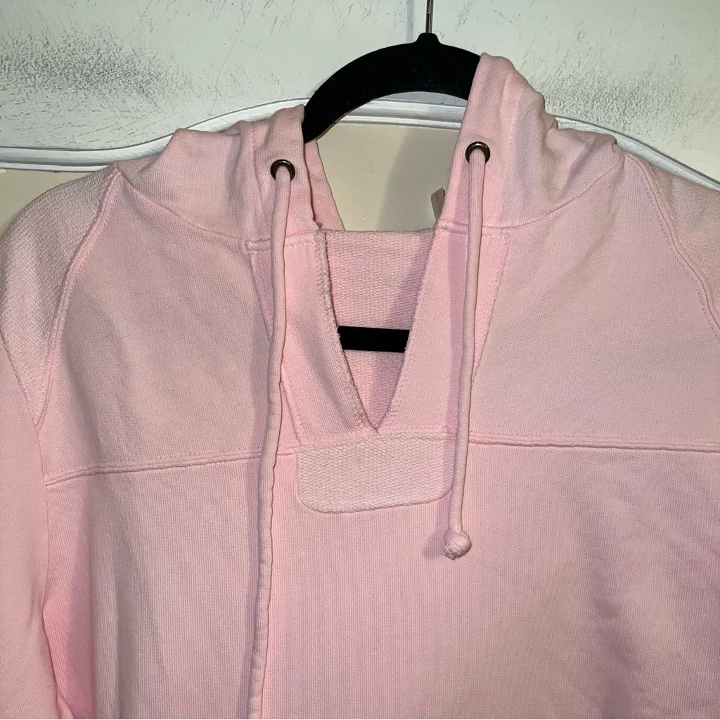 NWT LoveShackFancy Kirby Pink Opal Hoodie with Contrast Elbow Details - Image 6