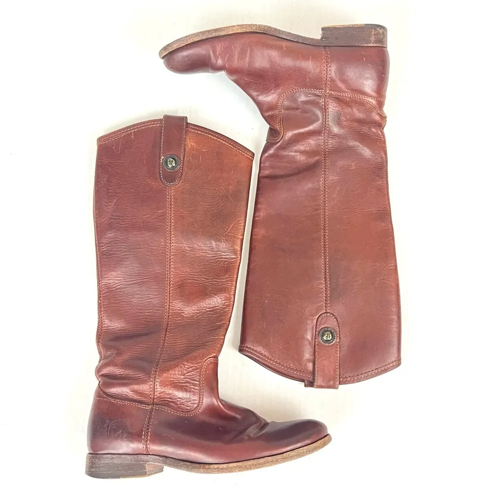 Frye Melissa Button Cognac Boots - Size 6 - Image 5