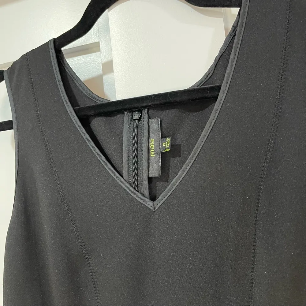 Nordstrom Maia LBD little black dress | Cocktail | crochet trim | Scuba material - Image 2