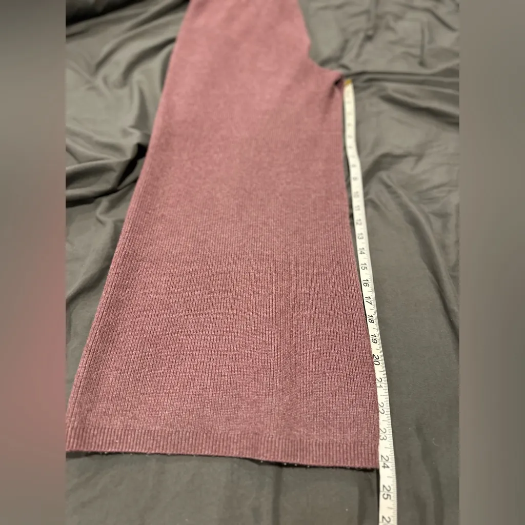 New Day Purple Ribbed Sweater Knit Wide Leg Lounge Pants Sz Large Pull On. - Image 4