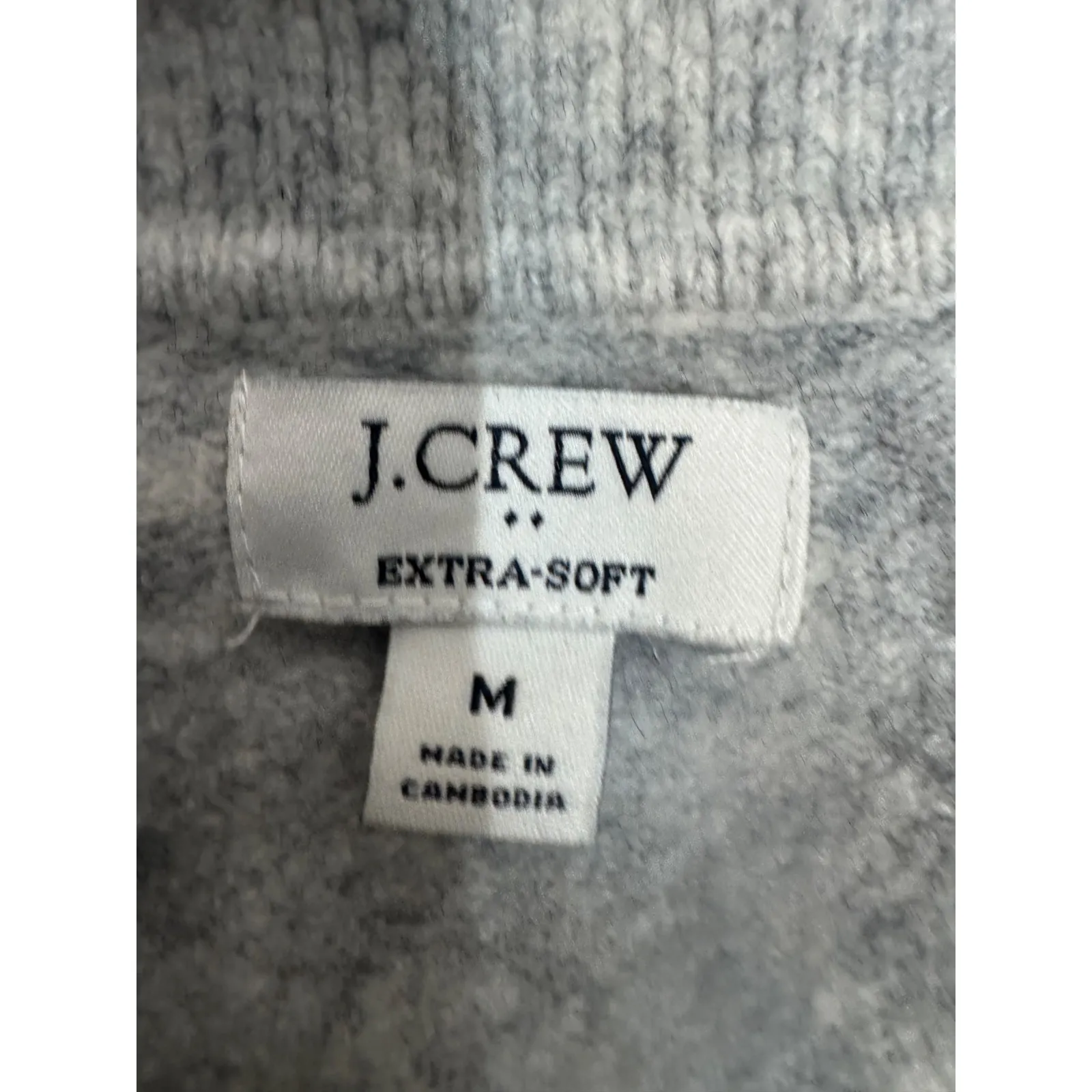 J. Crew Extra Soft Light Gray V Neck Collar Sweater Women's Medium - Image 4