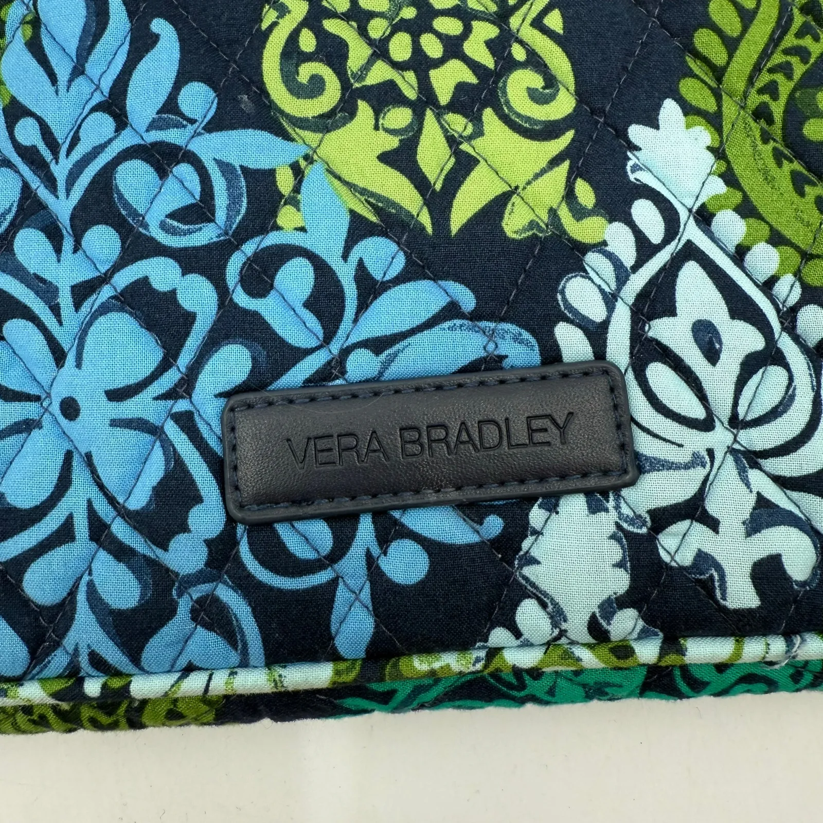 Vera Bradley 13" Tablet Laptop Sleeve Padded Caribbean Sea Zipper Quilt Case - Image 3