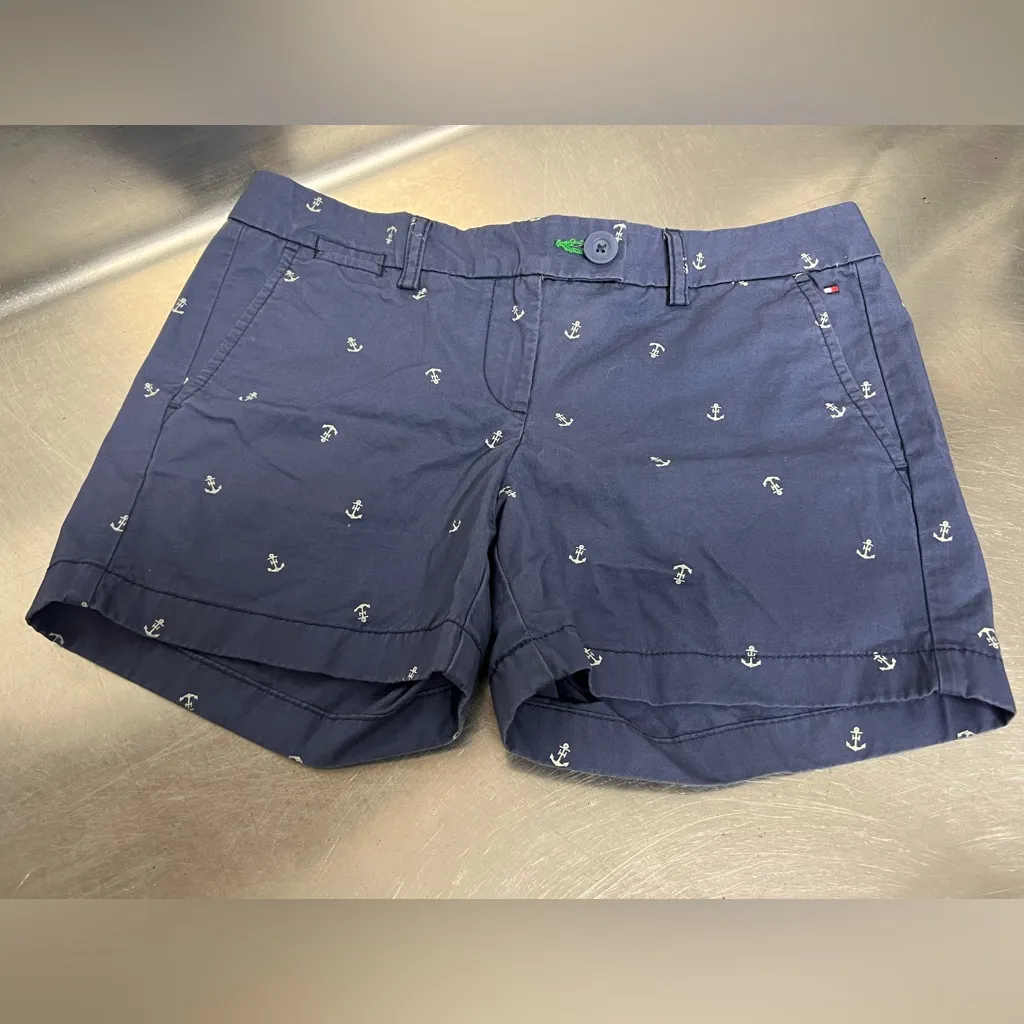 Tommy Hilfiger Blue Printed Anchor Shorts - Size 4 - GUC - Image 3