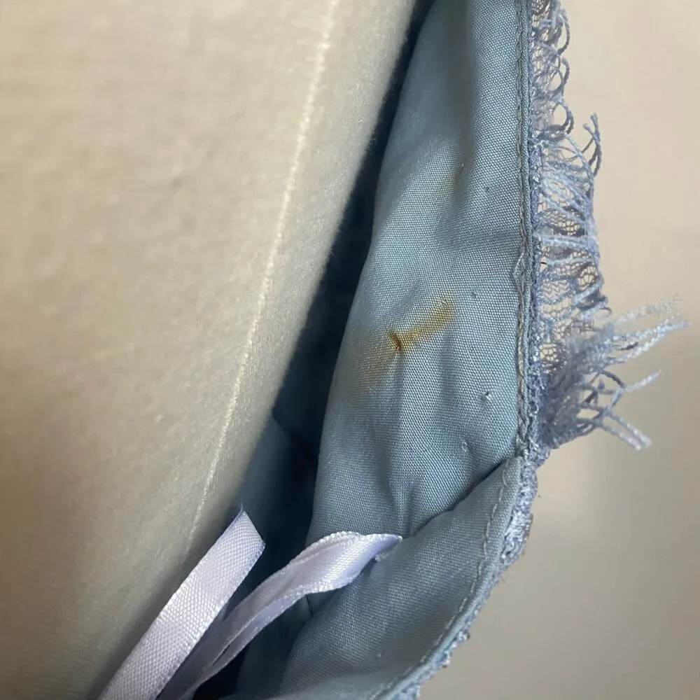 Superdown Mandy Lace Dress In Dusty Blue Size M - Image 10