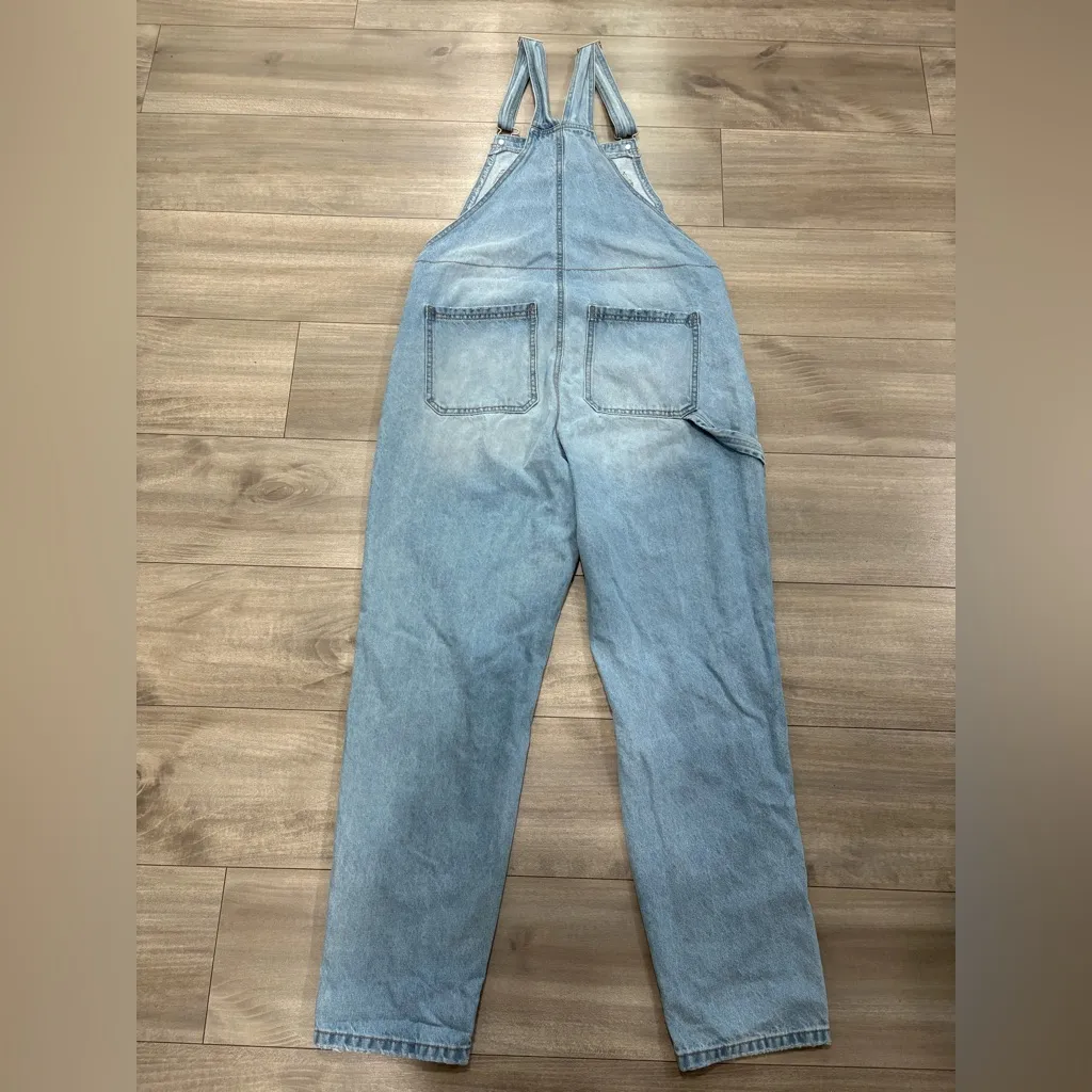 Celebrity Pink Light Blue Denim Overalls Size L - Image 2