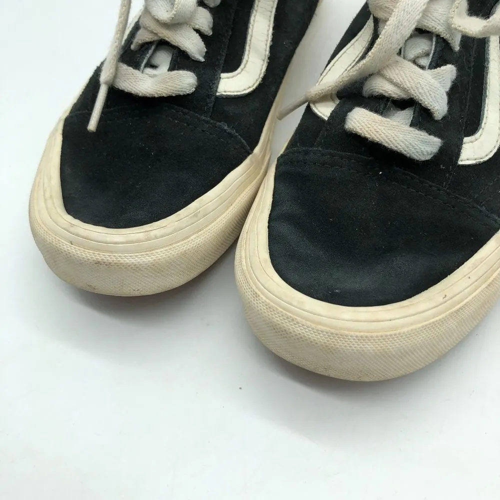 Vans Off The Wall Old Skool Sneakers Skate Shoes Suede Black Mens 6 Womens 7.5 - Image 4