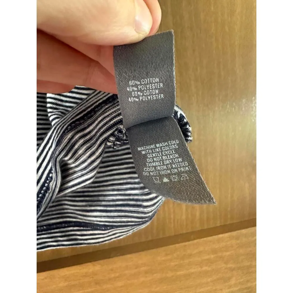 Aerie Navy / White Striped Basic Tee Shirt Women’s size XS​ - Image 4