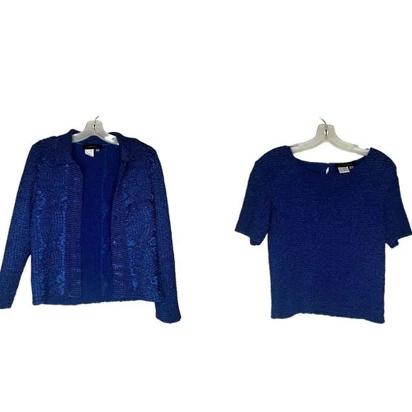 Vintage Bala Bala Top Jacket Set Blue - Image 2
