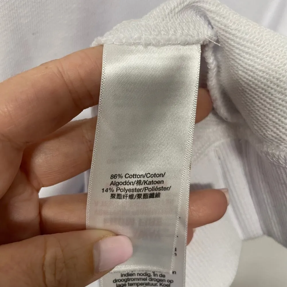 DKNY Sport Logo Patch Sneaker Dress White Sweatshirt Size Small NEW Casual - Image 8