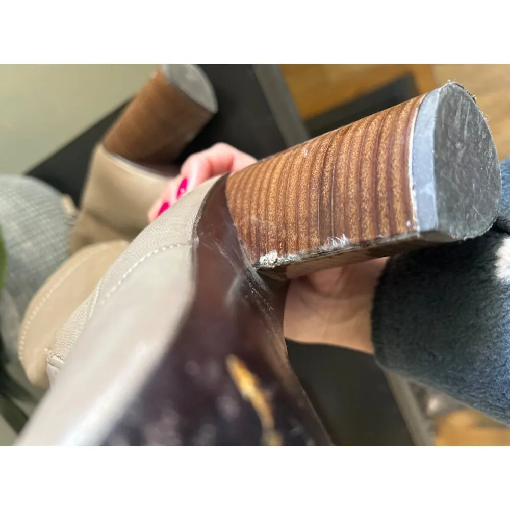 Mercedes Castillo Stretch Nappa Dessa Round Toe Boots Tan Brown Womens Size 38 - Image 9