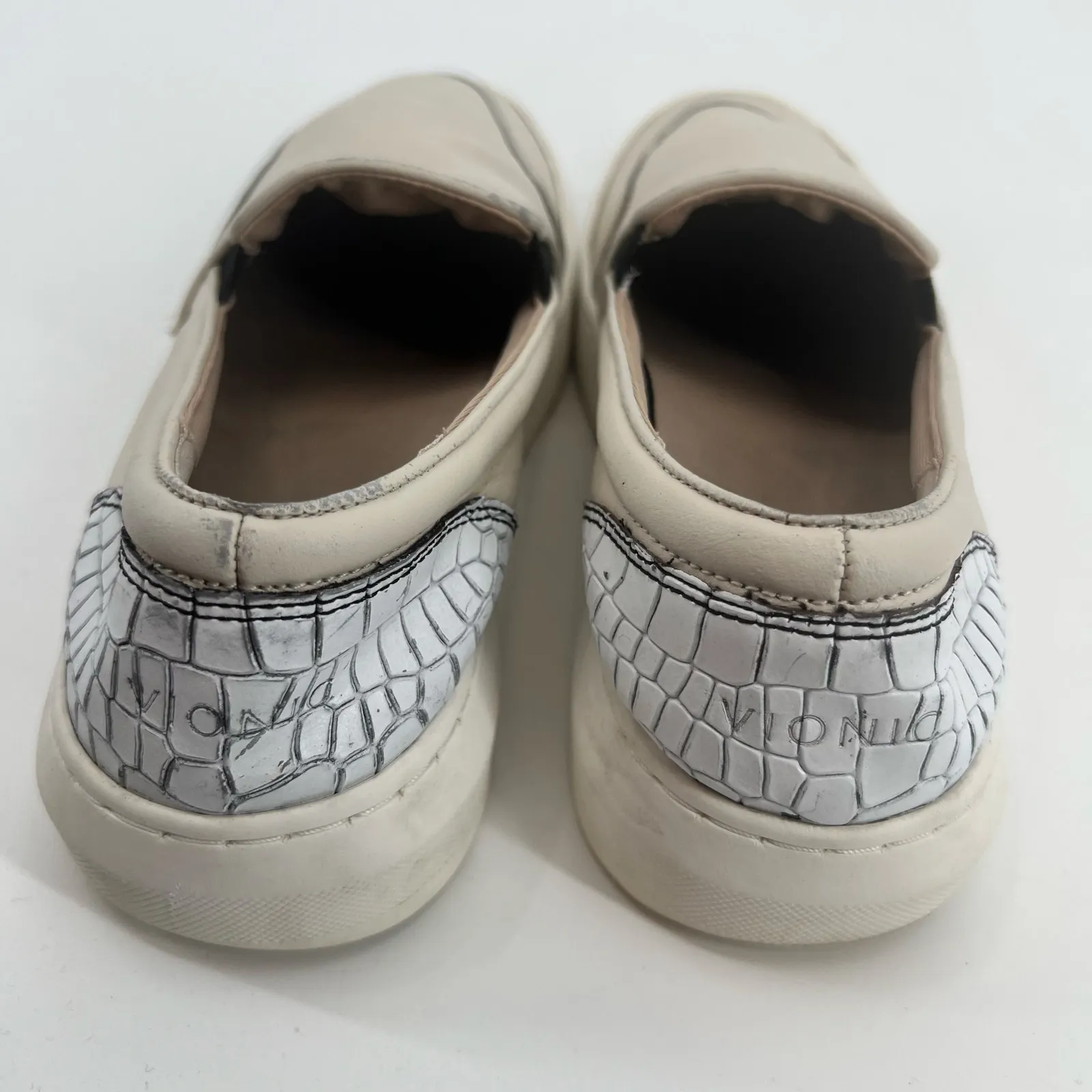 Vionic  Dinora Platform Slip-on Sneaker light weight cream white croc size 8.5 - Image 7