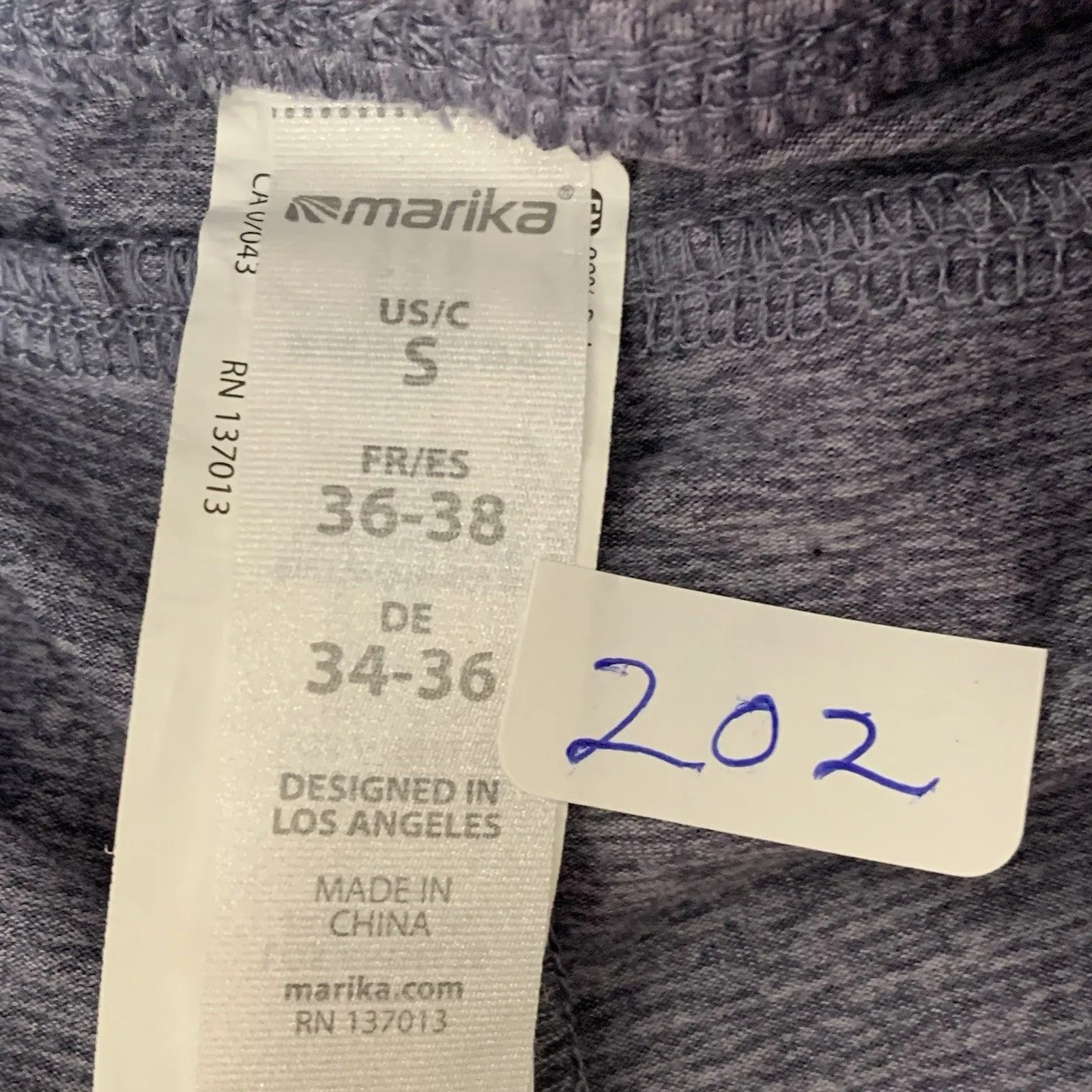 Marika Women’s Lounge Pants Size S Gray Stretch High Waist Pull - Image 2