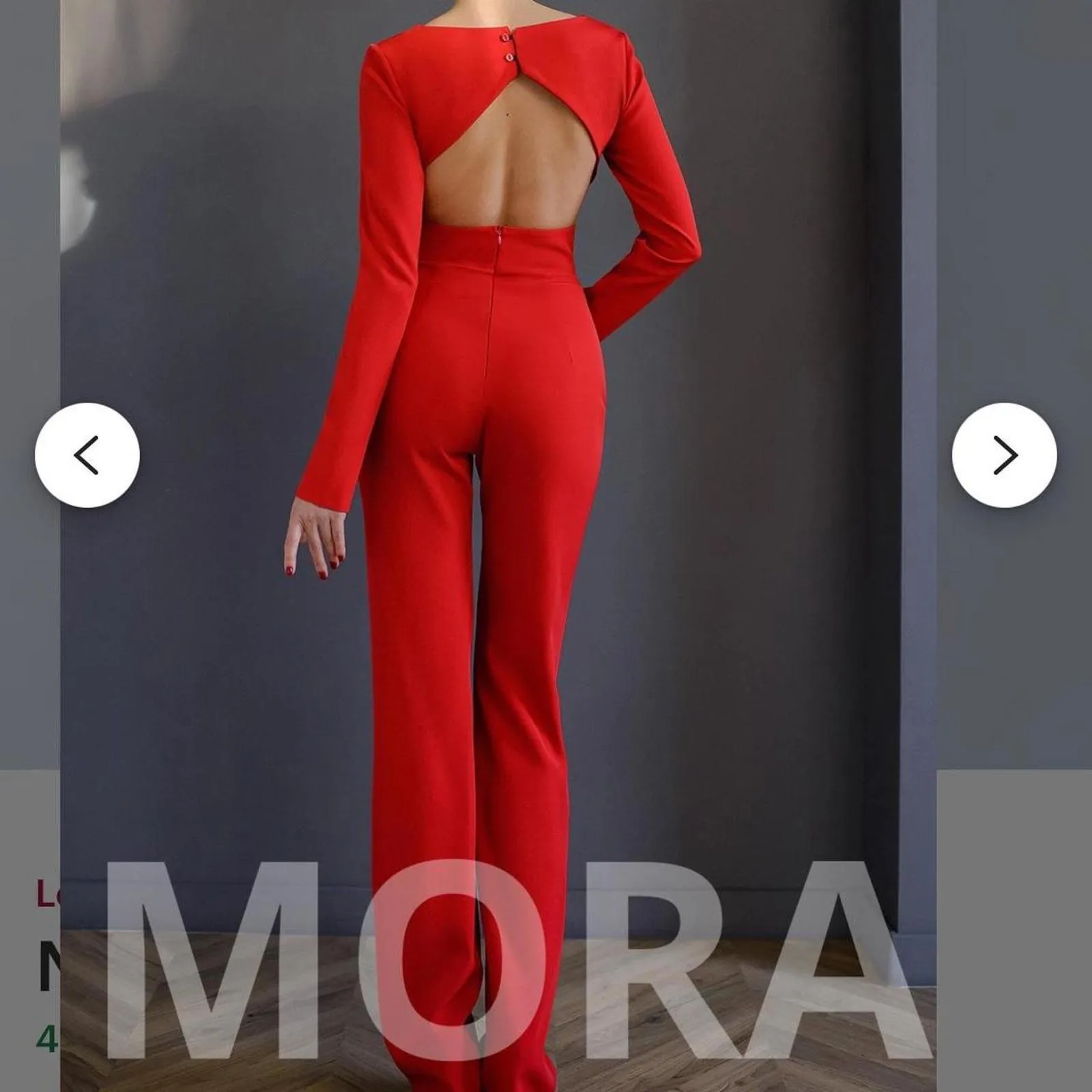 Red Sexy Open Back Jumpsuit size medium - Image 3