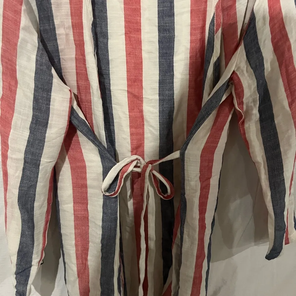 Solid & Striped Red, White & Blue Striped The Erin Gauze Robe Size Small - Image 2