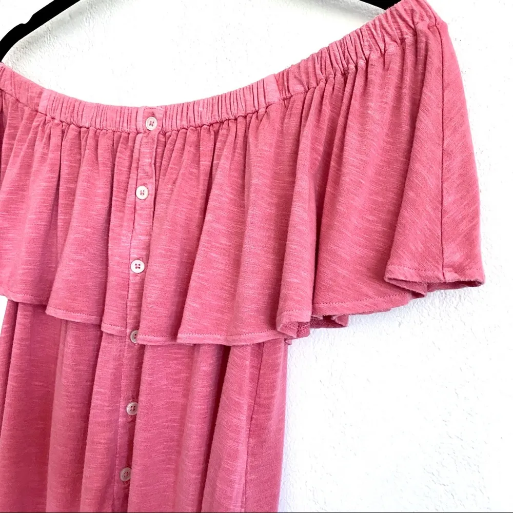 American Eagle Slub Knit Off the Shoulder Top Size Small - Image 2