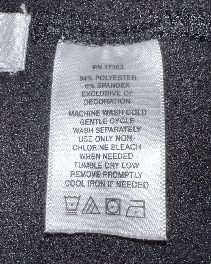 Company by Ellen Tracy Womens Fleece Leggings Stretch Casual Skinny Black Large - Image 6