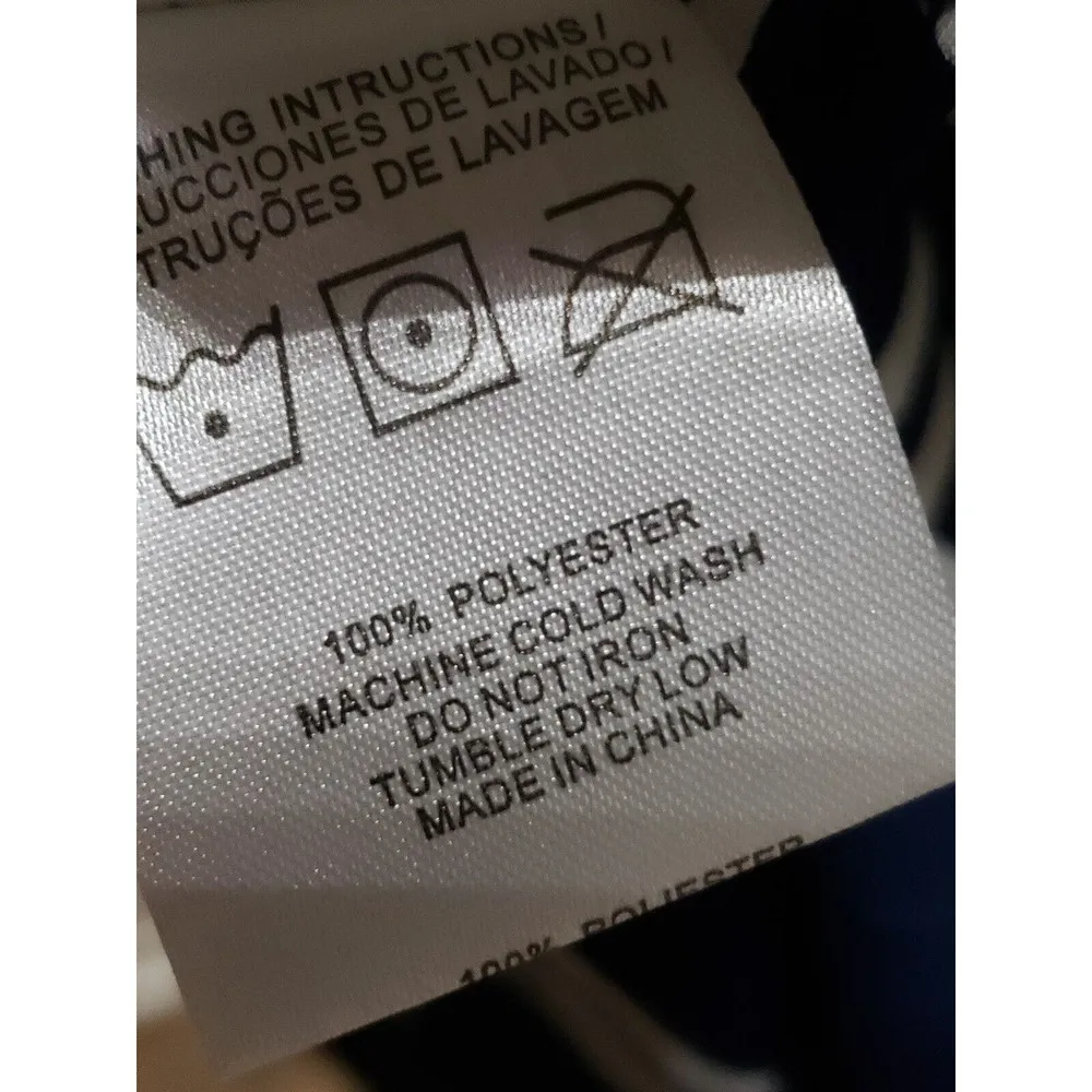 Priority Women's Navy White 100% Polyester Round Neck Long Sleeve Top Blouse 2XL Size XXL - Image 10