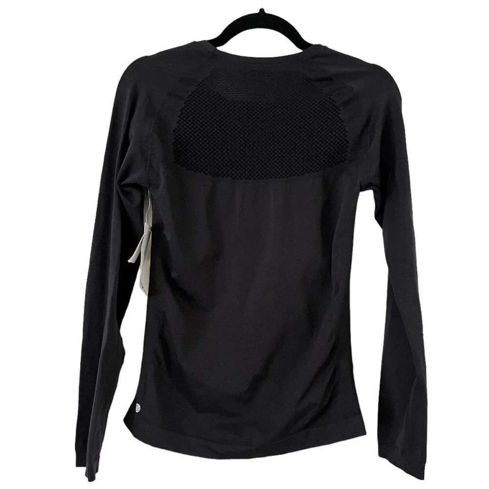 NWT Z By Zella Black Meridian Long Sleeve Mesh Panel Shirt Sz Small - Image 2